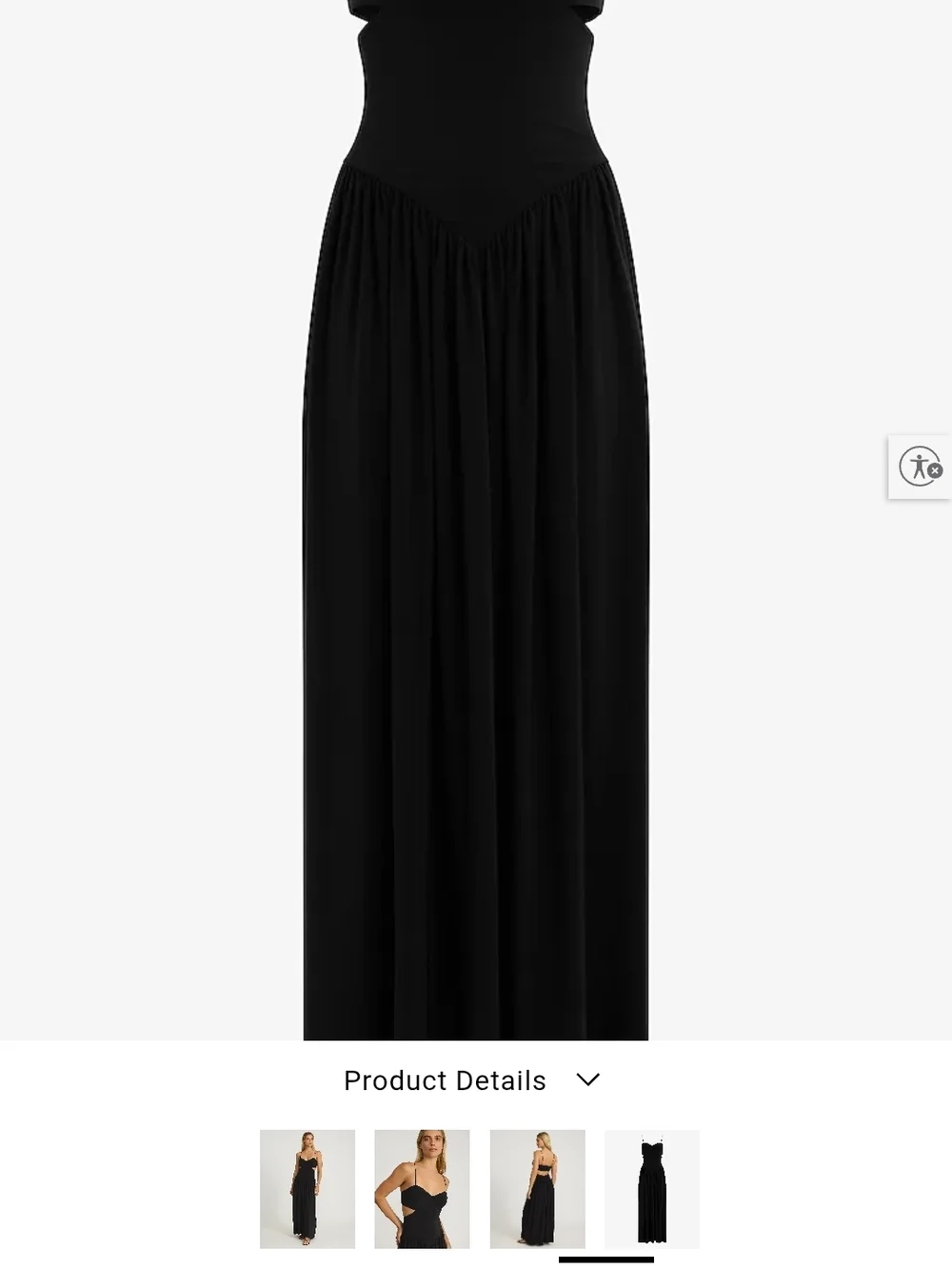 Black Maxi Dress With Cut-out. - Picture 4 of 5